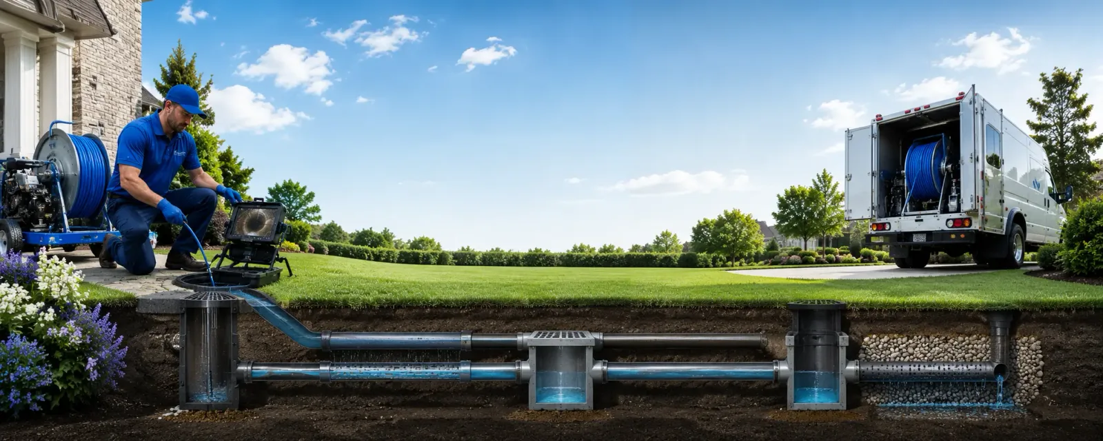 Outdoor drain cleaning information for Hertel, WI